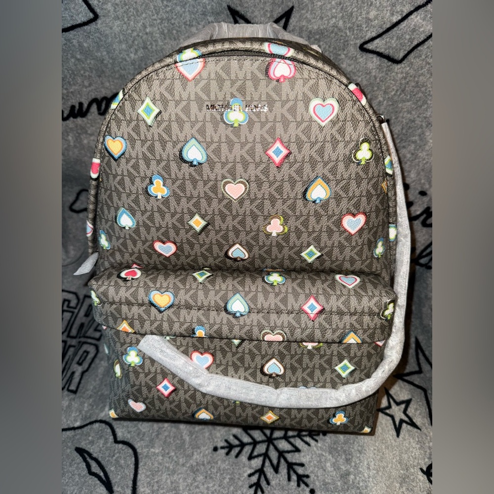 Michael Kors Medium Slater Signature Backpack in Olive Green- NWT